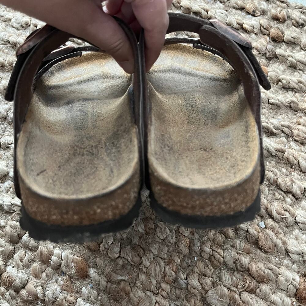 Birkenstock Arizona Mocha Brown Birko-Flor Sandals EU 37 Narrow Women's 6-6.5 - Picture 12 of 16
